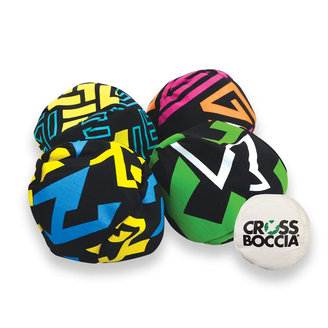 Crossboccia 970828 (Soft Boule Set Family Pack Pro, Wurfspiel aus Stoff für Indoor und Outdoor, für