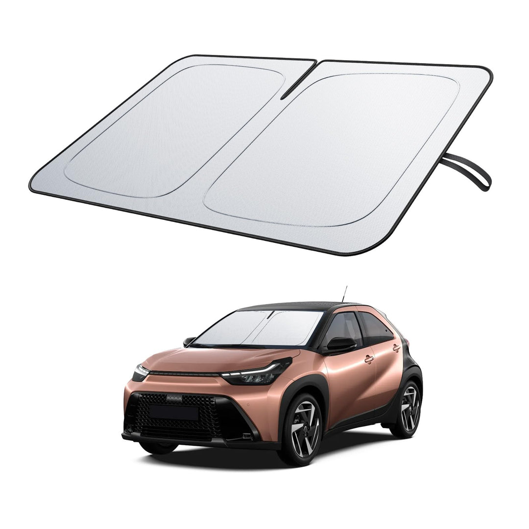 BIXUAN Frontscheiben-Sonnenschutz kompatibel mit Toyota Aygo 2014-2025 Auto Sonnenschutz Abdeckung f