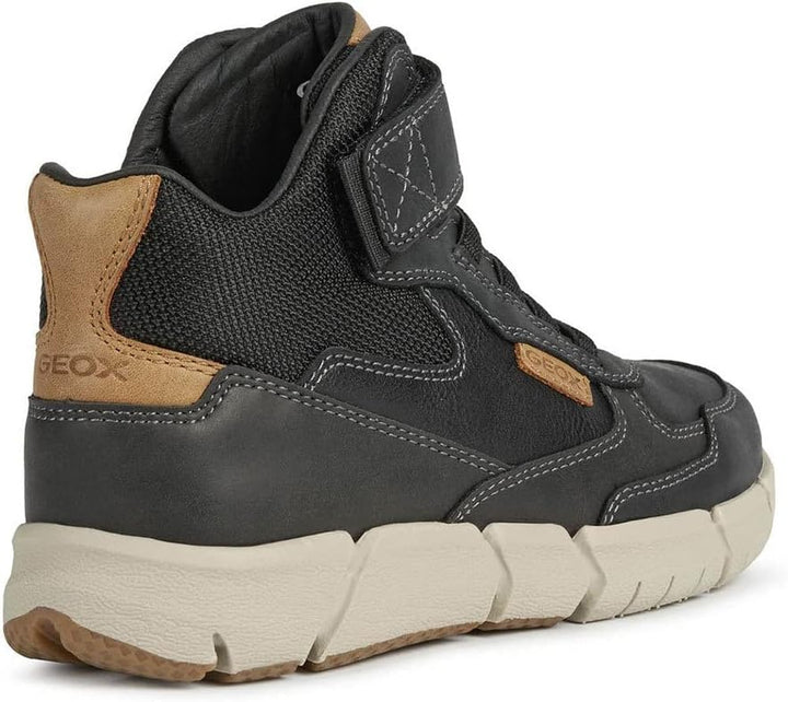 Geox Jungen J Flexyper Boy E Backpacking Boot, Schwarz