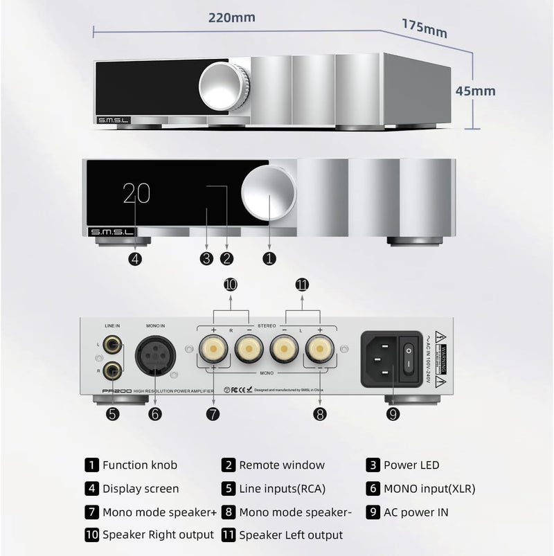 SMSL VMV PA200 Power Amplifier infineon&
