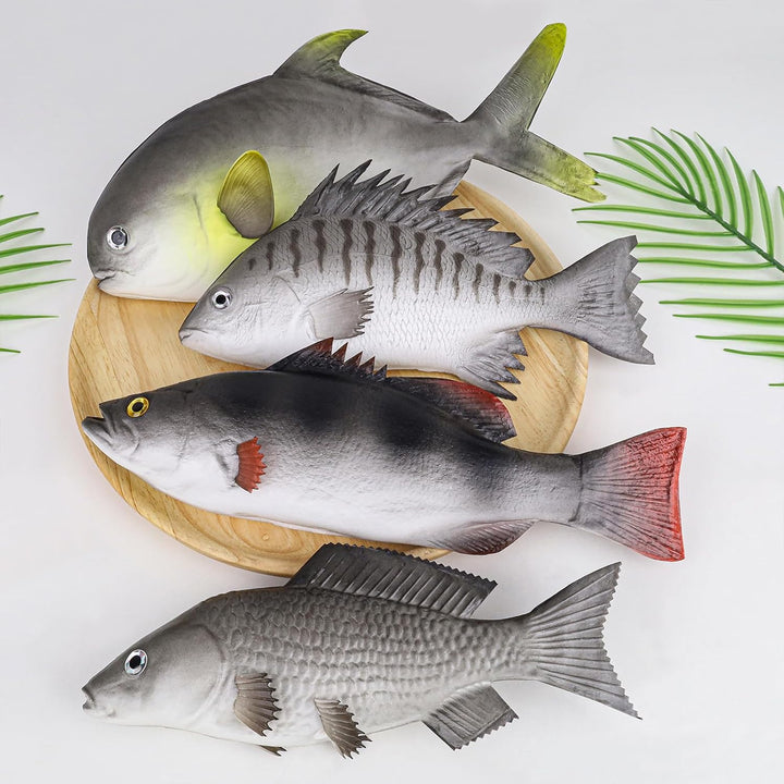 4 Stück Künstliche Fische Realistische Kunststoff Fisch Deko Simulation Lebensmittel Modell Lebensec