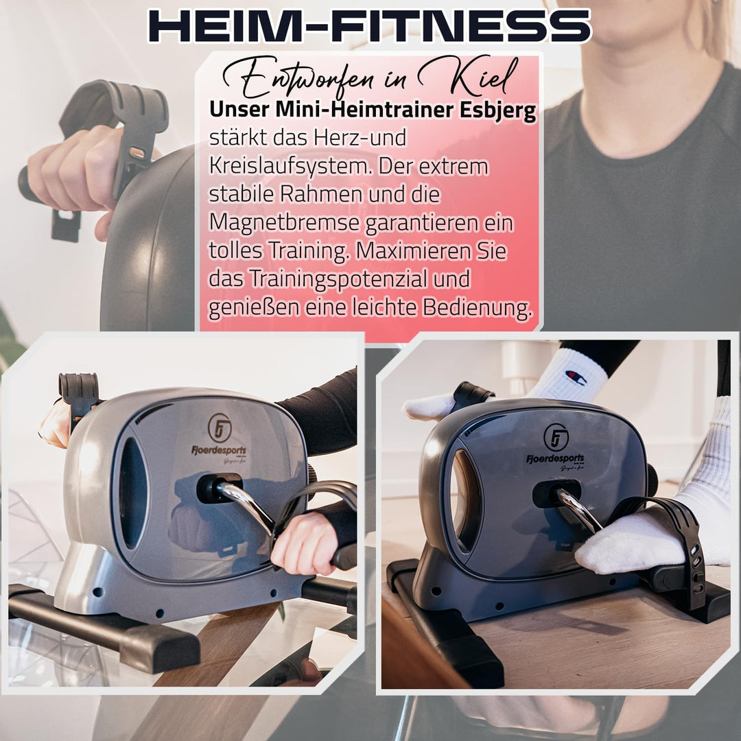 Arm- und Beintrainer, Mini-Heimtrainer, Bewegungstrainer, Training im Home-Office, mit Trainingsdisp