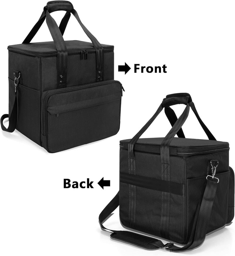 Trunab Rucksack Tasche Schallplatten, Wasserdichtes Nylon Tasche für Vinyl Record LPs Aufbewahrungsb