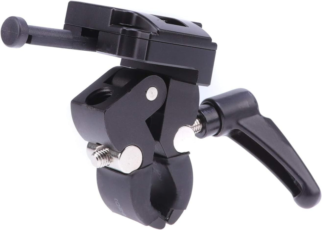 Fotga V-Mount Batterieadapter mit Super Clamp Crab Zangenclip zur Montage an Stativrohr-Stativstange
