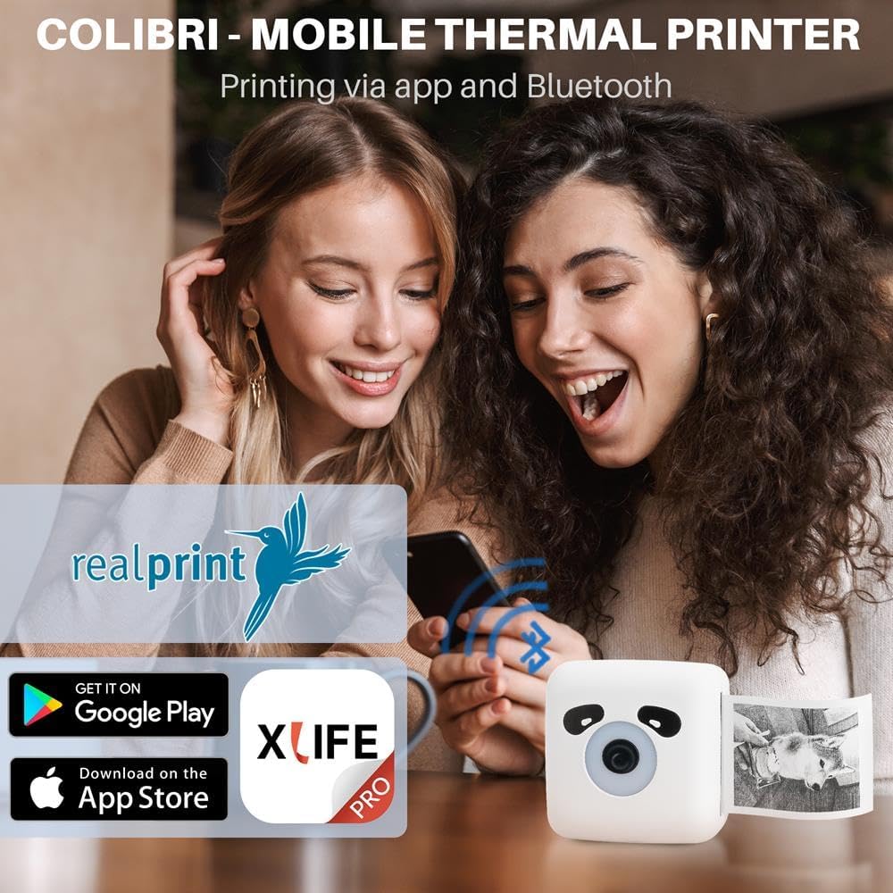 Colibri | Mobiler Thermodrucker | Thermal-Inkjet | Bubble-Jet Drucker mit USB und Bluetooth für Foto