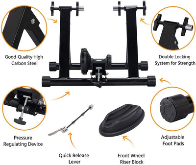 Yaheetech Rollentrainer Fahrrad magnetischer Fahrrad-Widerstandstrainer Indoor Fahrradtrainer mit 6