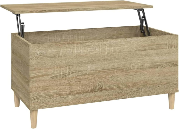 Tidyard Couchtisch Kaffeetisch mit Höhenverstellbar Beistelltisch mit Ablagefach Sofatisch Wohnzimme