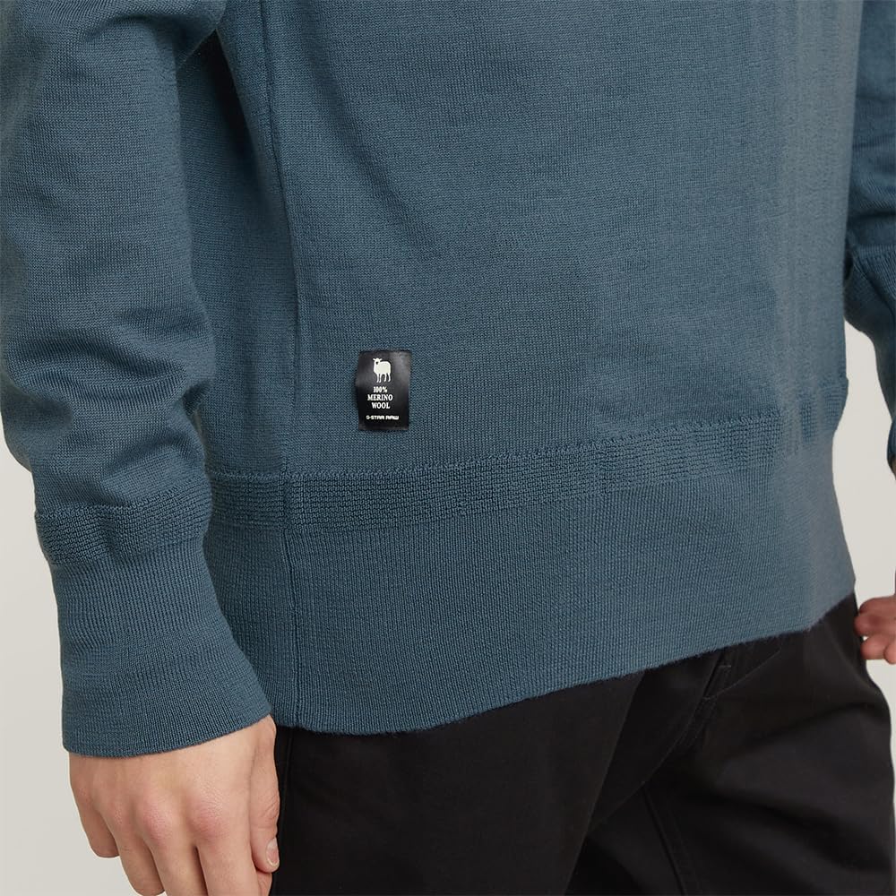 G-STAR Herren Premium Core Knitted Sweater M Blau (Avio D25174-d847-1820), M Blau (Avio D25174-d847-