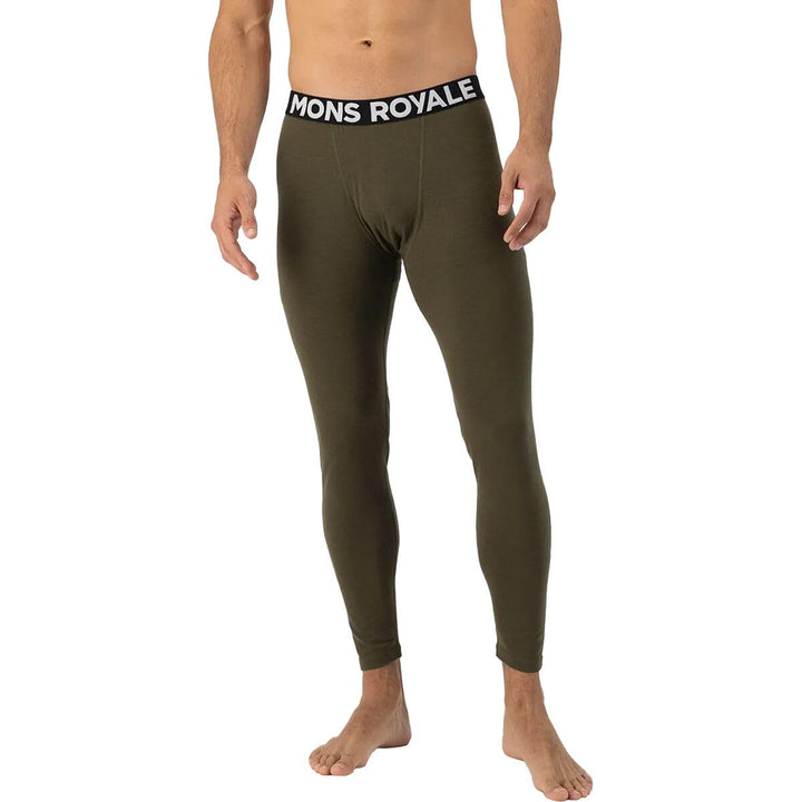 Mons Royale Herren Cascade Flex 200 Hose Lange Unterhose Funktionsunterwäsche XL Dark Olive, XL Dark
