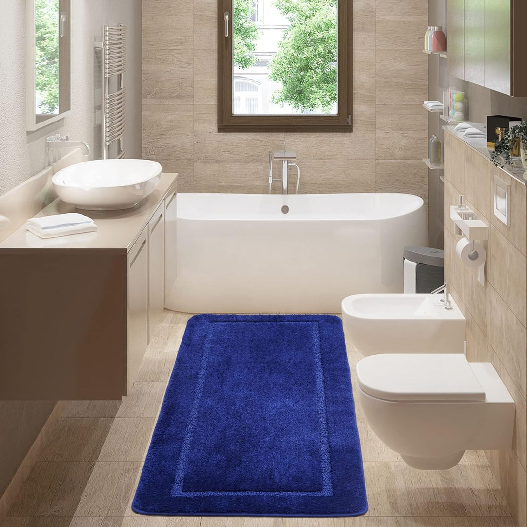 SOANNY Badematte 60x150 cm, Einzelstück, Hochflor Mikrofaser, rutschfest & Waschbar, Saugfähig Gross