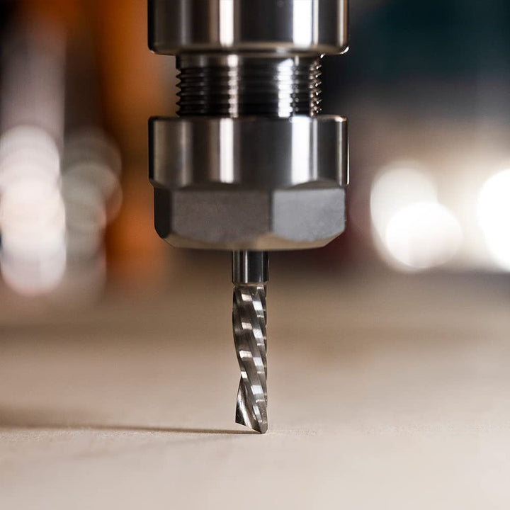 SpeTool 5 Stück Alu Fräser 6mm Schaft VHM Fräser Schaftfräser Holz 22 mm Schnittlänge CNC Fräser Hol
