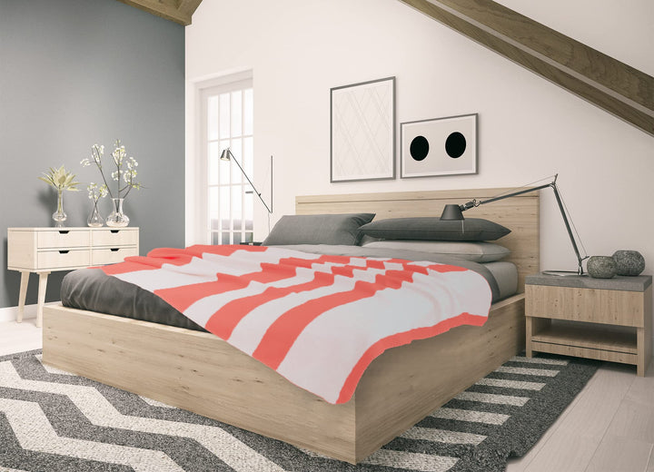 sleepling Kuscheldecke Made in Germany, Sofadecke, 150 x 200 cm,Made in Green, waschbar, orange beig