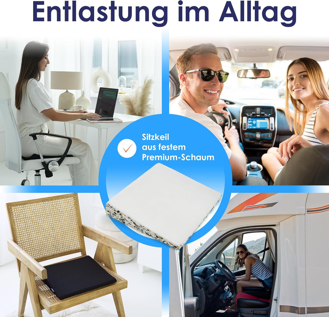 DYNMC you Keilkissen Stuhl - Test SEHR GUT - Sitzkissen Stuhl - Mit Physiotherapeuten Entwickelt - E