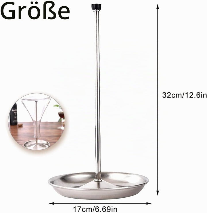 Edelstahl Flaschenhalter Abtropfständer, Flaschenständer zum Abtropfen, Flaschentrockner Ständer, De