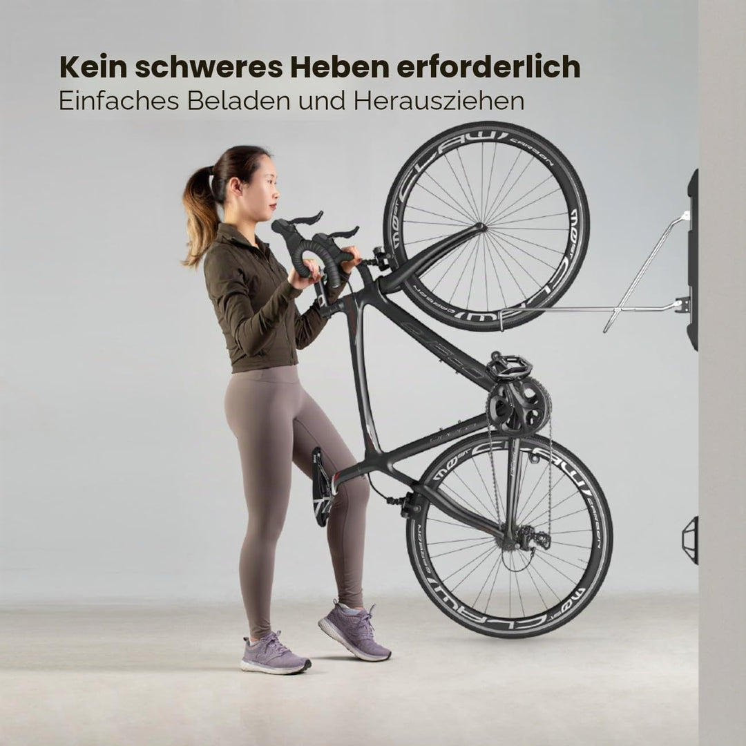 my wall Wandhalterung für Fahrräder - HR11L, Fahrrad Wandhalterung, Platzsparend, Schwenkbar, Klappb
