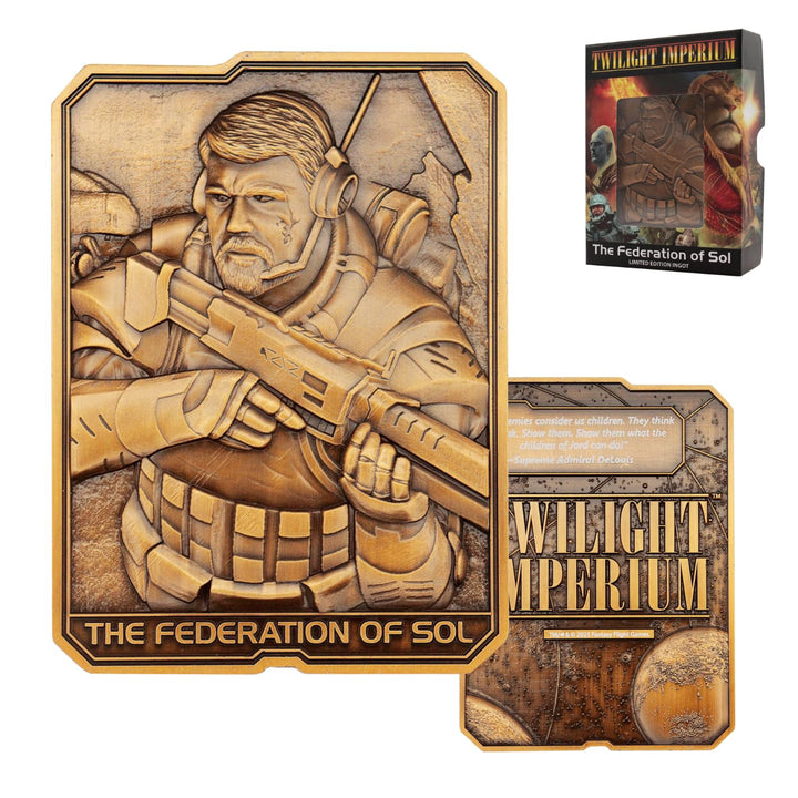 FaNaTtik Twilight Imperium Limited Edition The Federation of Sol Sammlerstück Metallbarren
