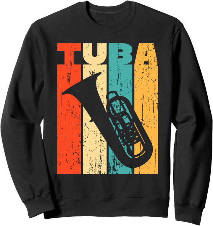 Blasmusik Tubist Retro Blasinstrument Tuba Sweatshirt