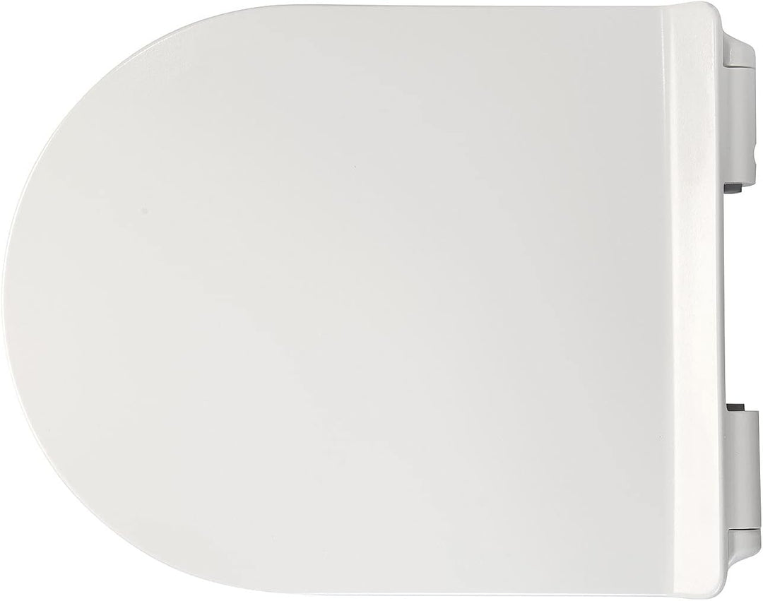 BadeStern WC Deckel: 2er-Set flache WC-Sitze, D-Form, mit Absenkautomatik (antibakterieller Toilette