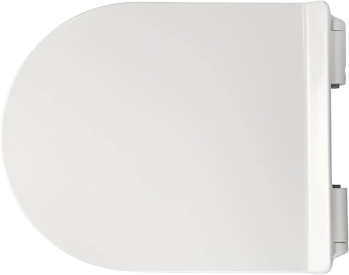 BadeStern WC Deckel: 2er-Set flache WC-Sitze, D-Form, mit Absenkautomatik (antibakterieller Toilette