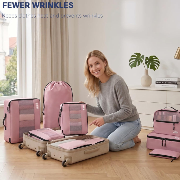 MURISE Koffer Organizer 8 Stück, Packing Cubes für Urlaub und Reisen, Packwürfel Packtaschen für Kof
