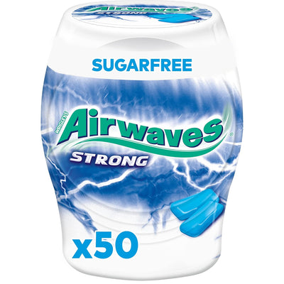 Airwaves Kaugummi Strong, Zuckerfrei, weiss, 6 Dosen (6 x 50 Dragees) ( Verpackung kann variieren) S