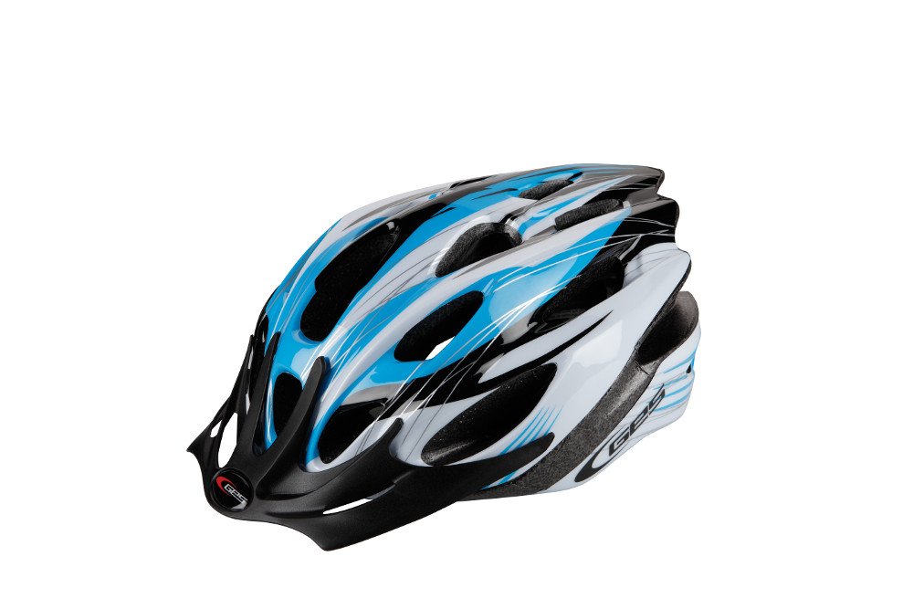 Fahrradhelm Rocket Blau, Schwarz und Weiss, Blau, Schwarz und Weiss