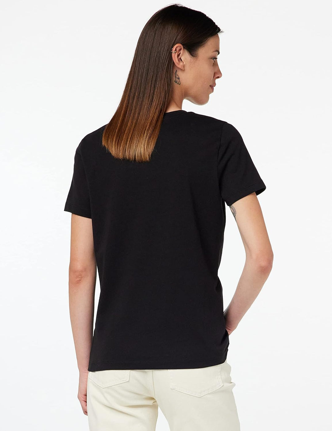 Tommy Hilfiger Damen Exclusive Hilfiger C-Nk Reg Tee Kurzarm Strickoberteile XS Schwarz (Black), XS