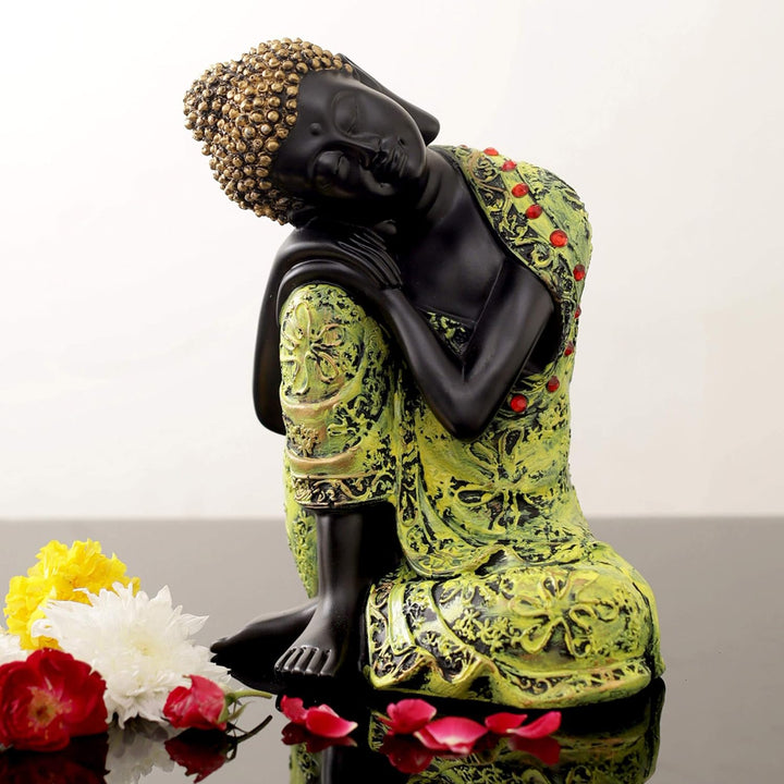 Tied Ribbons Buddha Showpiece for Home Décor- Buddha Statue for Home Decoration Buddha Statue Orname
