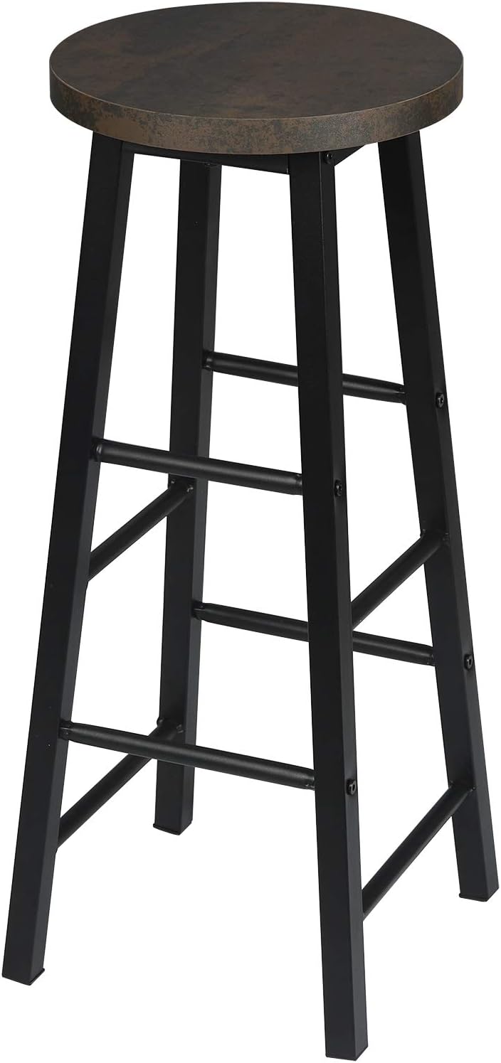WOLTU 4X Barhocker Bistrohocker Tresenhocker Barstuhl, Gestell aus stabilem Stahl, Stizfläche aus MD