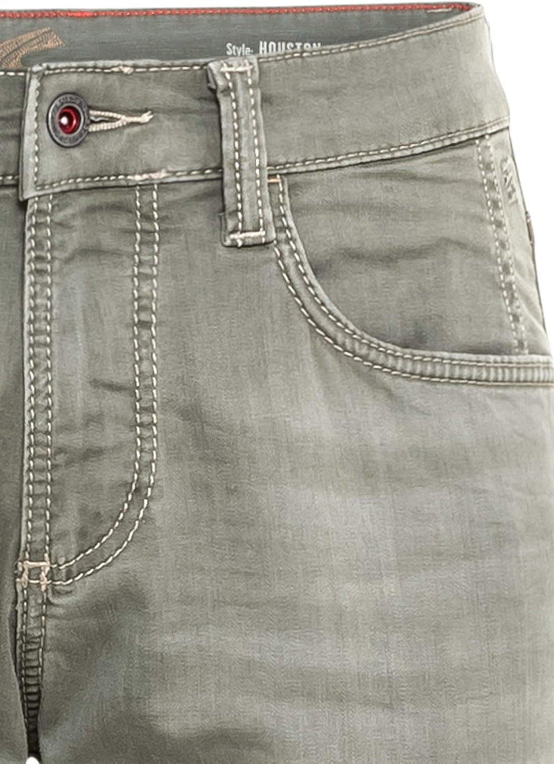 camel active Herren Camel Active 5-pocket Houston Straight Jeans 33W / 30L Grün (Olive 32), 33W / 30
