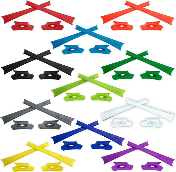 HKUCO Replacement Rubber Kit For Oakley Flak Jacket/Flak Jacket XLJ Sunglass 11 Colors, 11 Colors