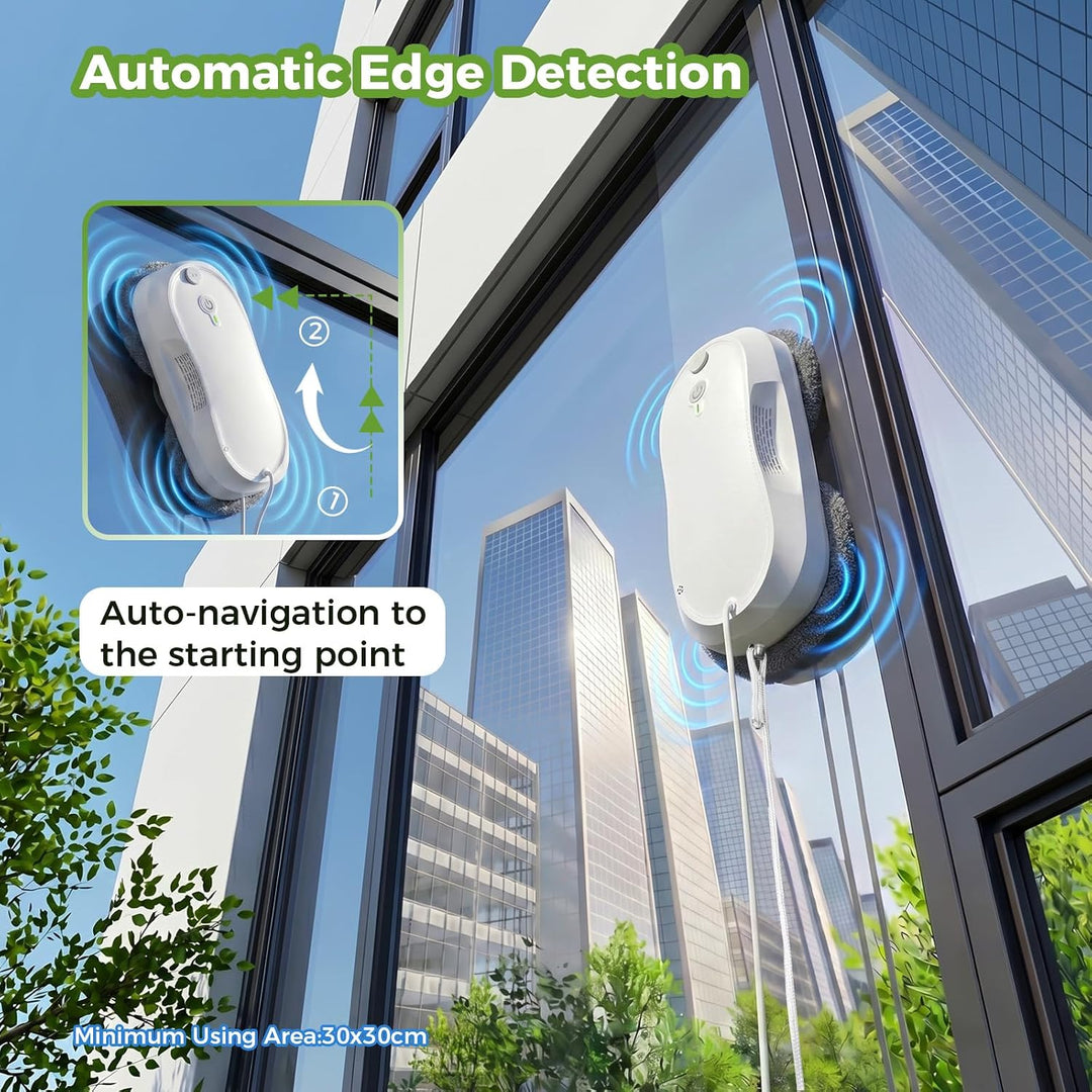 KKI Fensterreinigungsroboter, Automatischer Fensterreiniger-Roboter, Dual-Spray, max3200 Pa, KI-Pfad