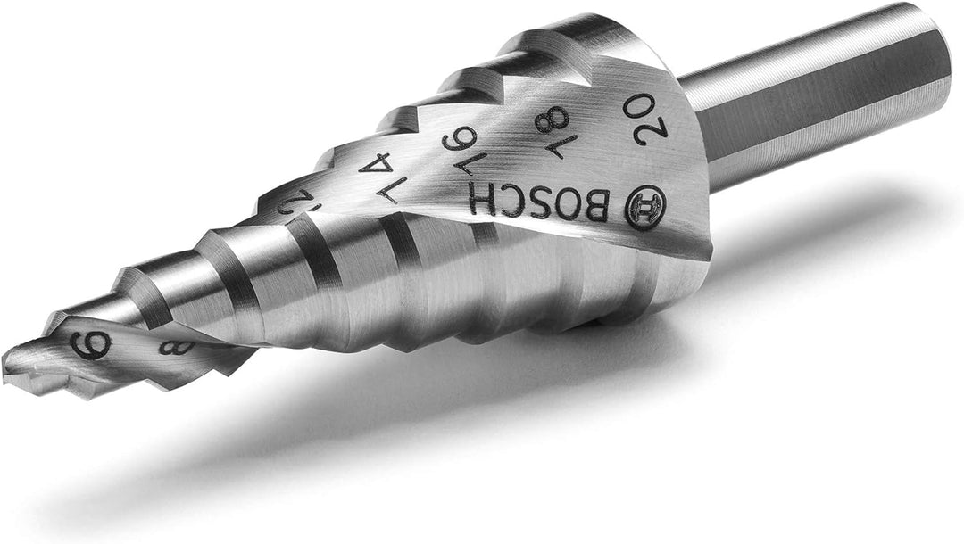 Bosch Accessories HSS Stufenbohrer (für Metall und Stufenbohrer, Ø 4 – 20 mm, Länge 70,5 mm, Zubehör