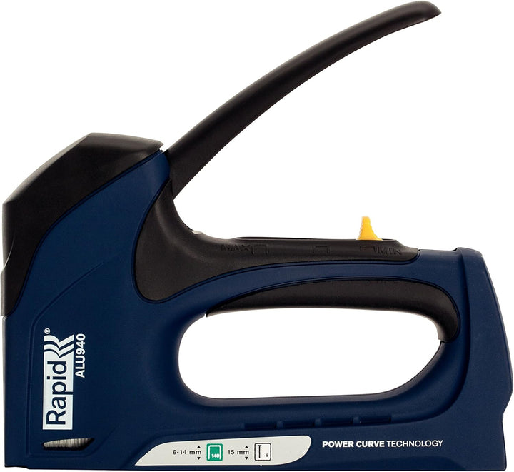 Rapid Handtacker ALU940 für Holz und Folien, 65 % leichter auszulösen, für Klammern Typ 140, 6-14mm