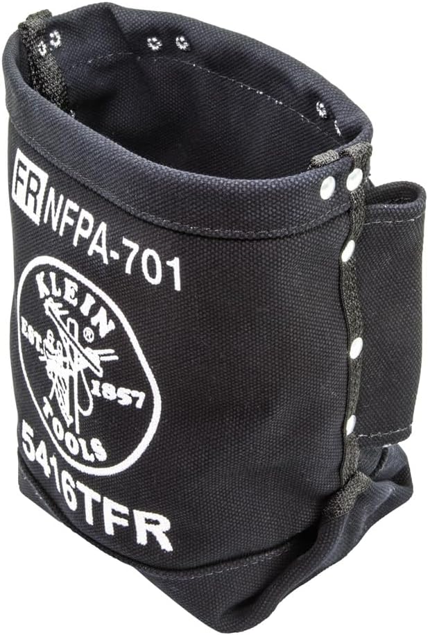 Klein Tools 5416TFR Werkzeugtasche, schwer entflammbare Canvas-Tasche für Bolzenaufbewahrung mit dop