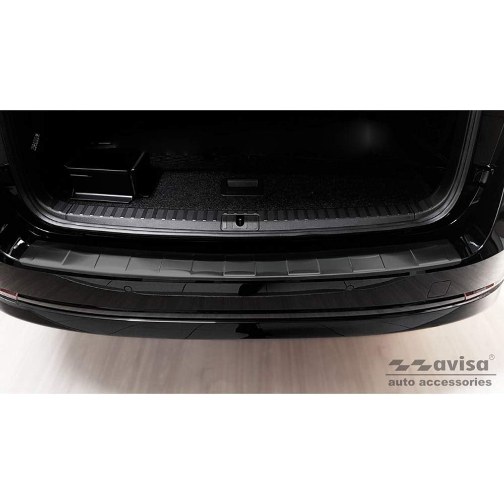 Avisa Schwarz Edelstahl Heckstossstangenschutz kompatibel mit Skoda Octavia IV Kombi 2020- (inkl. RS