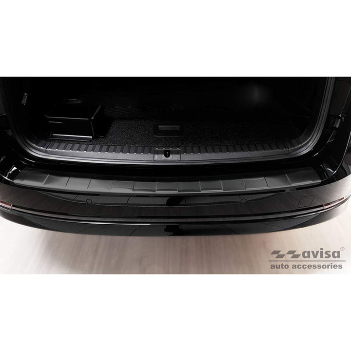 Avisa Schwarz Edelstahl Heckstossstangenschutz kompatibel mit Skoda Octavia IV Kombi 2020- (inkl. RS