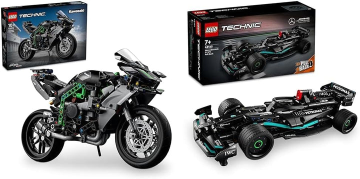 LEGO Technic Kawasaki Ninja H2R Motorrad & Technic Mercedes-AMG F1 W14 E Performance Race Car Spielz