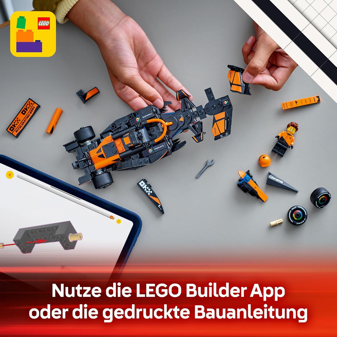 LEGO Speed Champions McLaren F1 Team MCL38 Rennauto - Spielzeug mit Formel 1 Minifigur zum Sammeln -