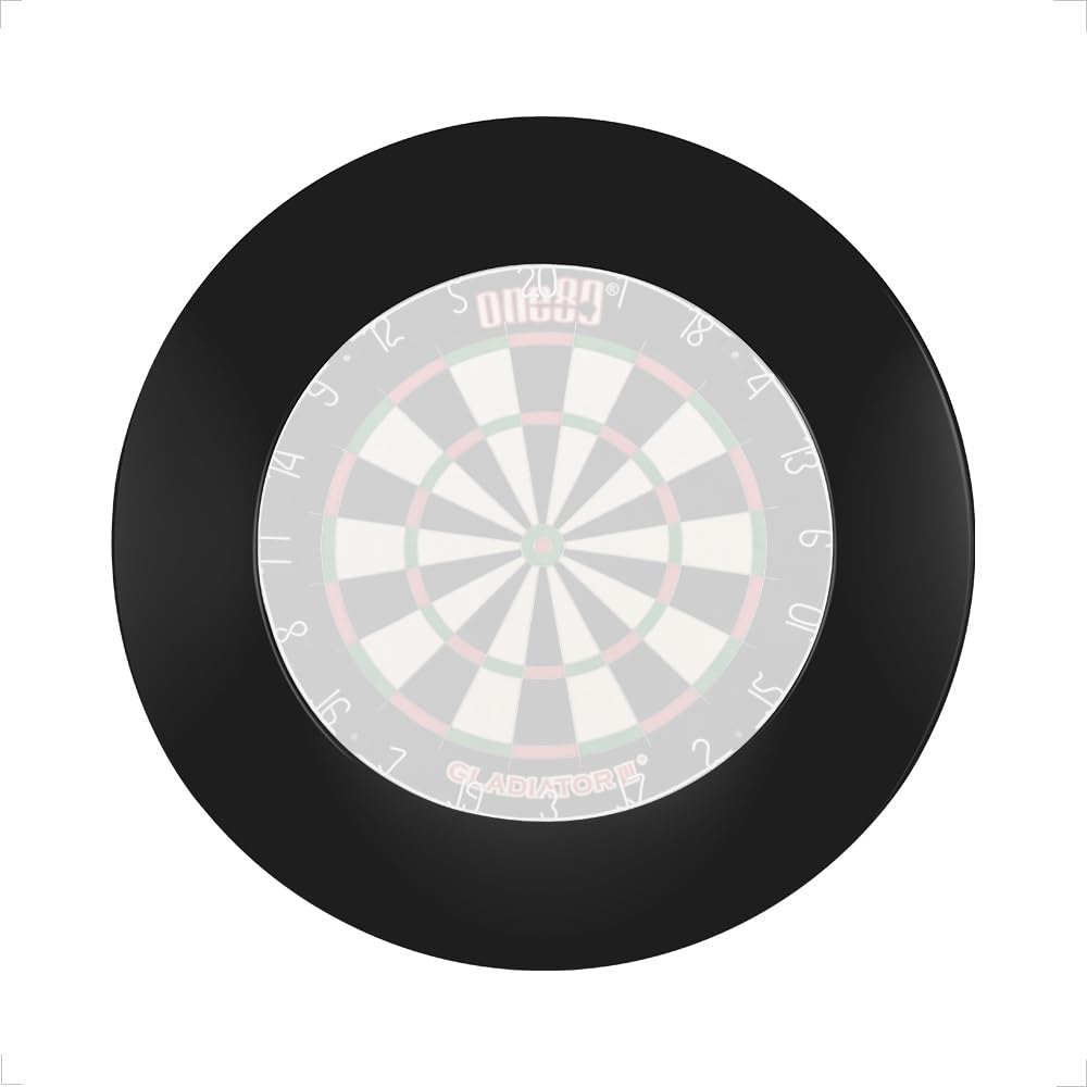 ONE80 Dart Catchring Surround Dartscheibe Schutz Dart Auffangring für 45 cm Dartscheibe Schwarz, Sch