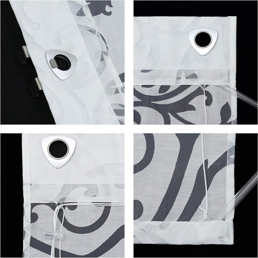 Joyswahl Voile Ösenrollo Transparenter Raffrollo Ausbrenner Raffgardinen »Jessica« Schals Fenster Ga