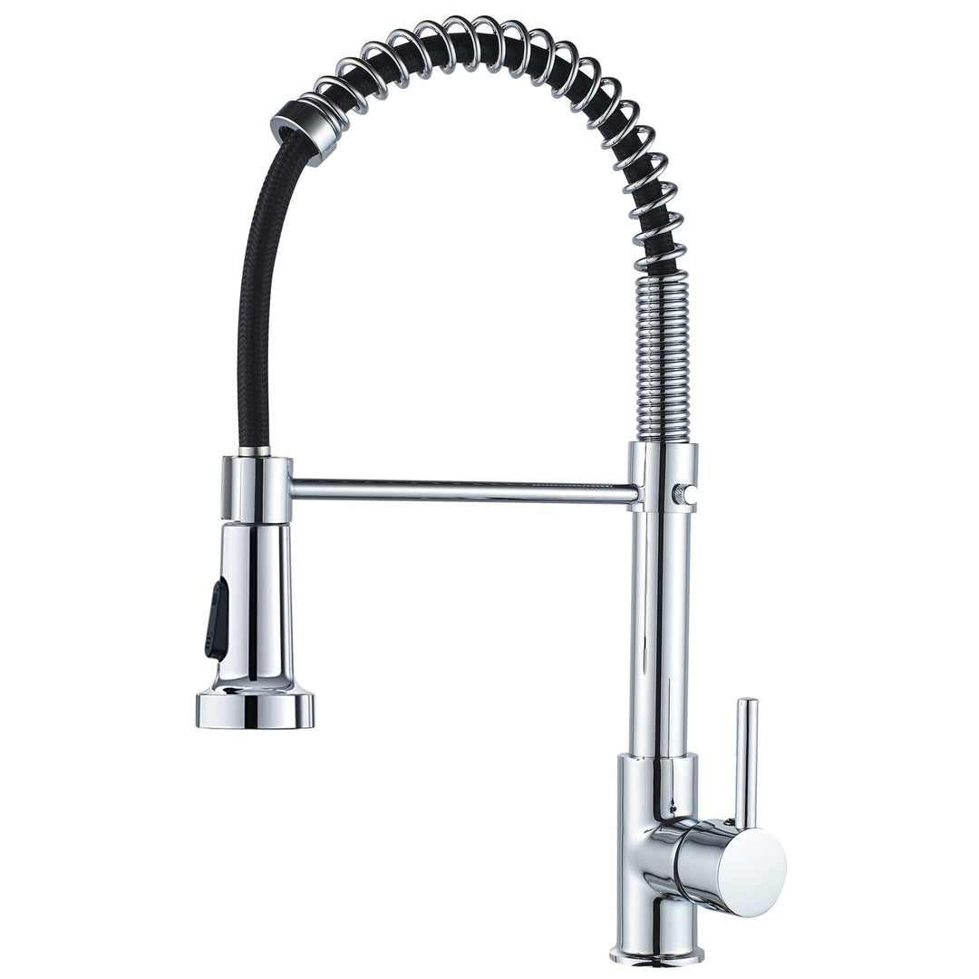 Küchenarmatur mit herausziehbarem Sprüher, 360°Schwenkbare Wasser Spültischarmaturen, Spring Wasserh