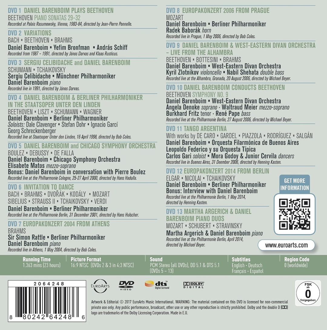 Daniel Barenboim Box Vol. 2 - Pianist und Dirigent [13 DVDs], DVD