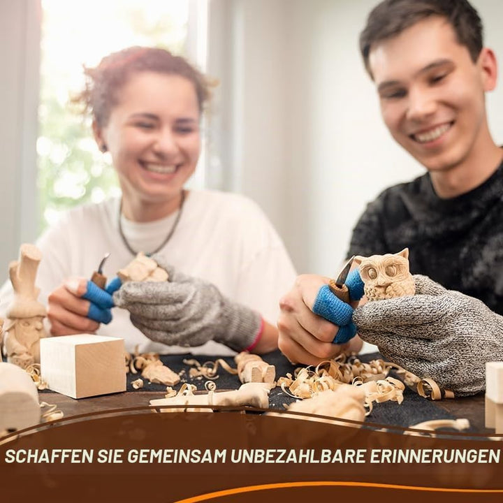 BeaverCraft BW12 Holzblöcke zum Schnitzen - Schnitzholz-Set aus Lindenholz – Linde Basswood zum Holz