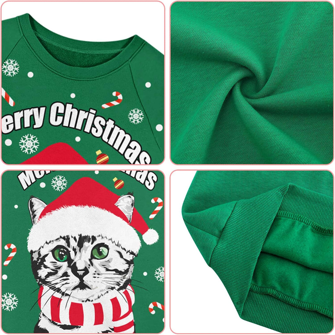 SFreeBo Kinder Weihnachts Sweatshirt Mädchen-Pullover Winter Langarm T-Shirt Oberteil Unisex Jungen