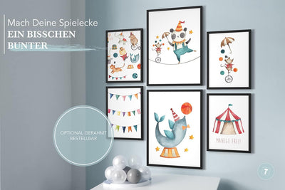 Papierschmiede® Bilder Kinderzimmer Kids Mood Poster Set Manege Frei, Kinderzimmer Bilder Babyzimmer