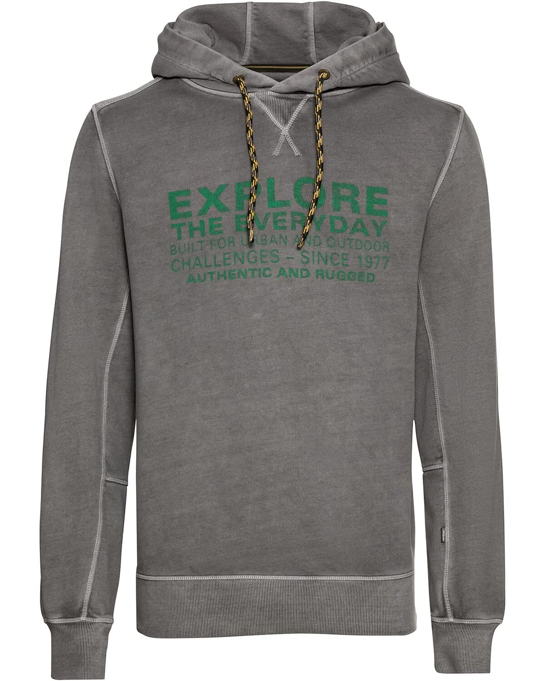camel active Herren Sweatshirt mit Kapuze S Grau, S Grau