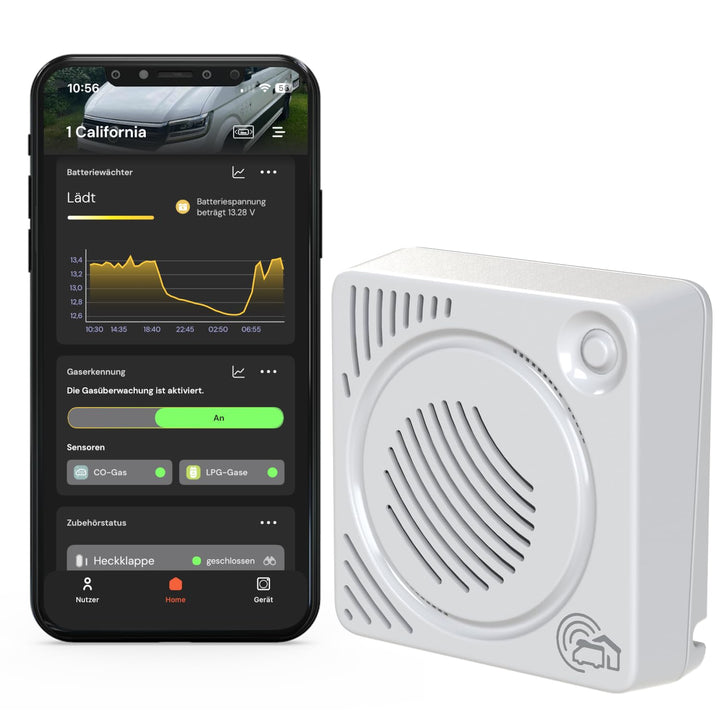 Gaswarner für das sonsor Alarmsystem - erkennt LPG (Propan, Butan) und CO (Kohlenstoffmonoxid) und w
