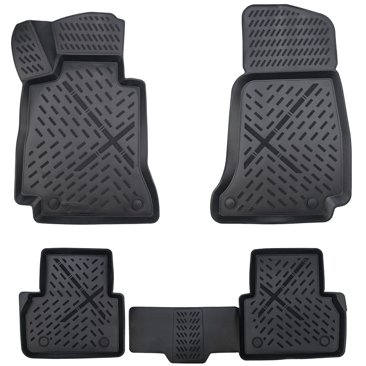 Elmasline Design 3D Gummimatten Set für Mercedes E-Klasse W213 Baujahr ab 2016 | Extra hoher 5cm Ran