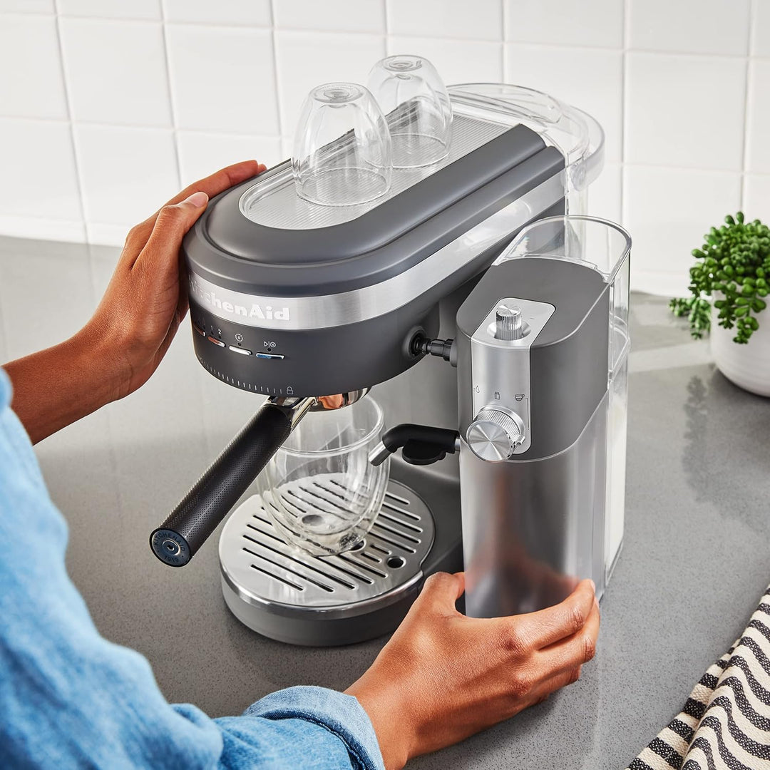 KitchenAid KESMK4DG Automatischer Milchaufschäumer-Aufsatz, Kunststoff, Kohlegrau matt